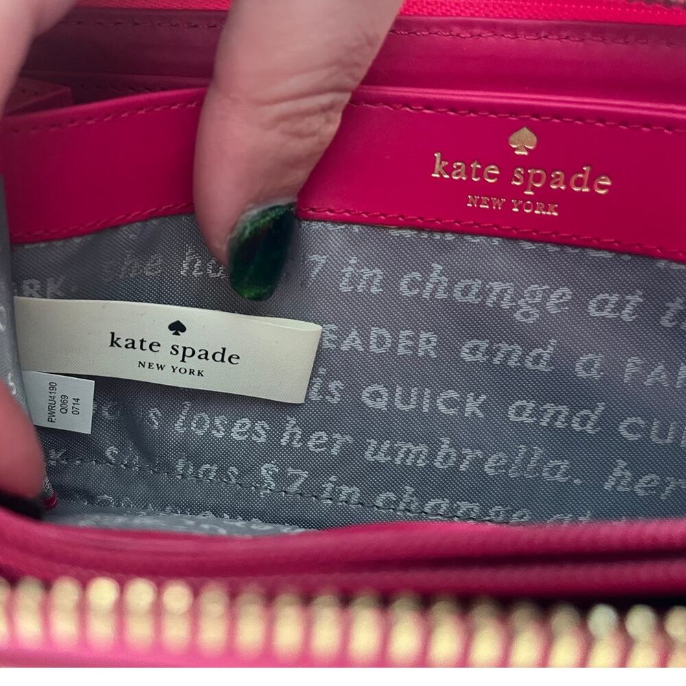 Kate Spade PWRU4190 Cedar Street Ombre Nisha Zip Wallet PINK OMBRE Like New - Picture 2 of 4